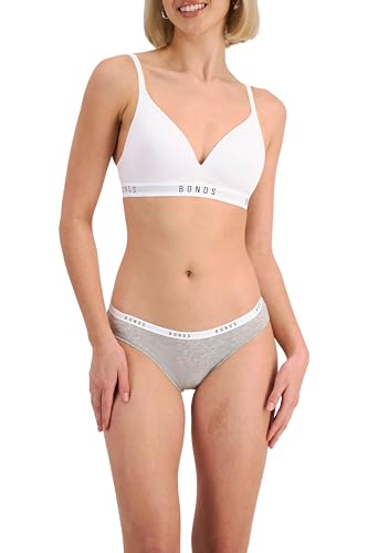 Bonds Women's Underwear Cotton Blend Originals Bikini Brief, Original Grey Marle, 10