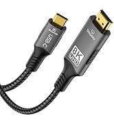 8K USB C To HDMI Cable 10ft, USB Type C To HDMI Cable[Thunderbolt 3/4 Compatible] For Home Office, 8K@30Hz, Compatible For IPhone 15 Pro, MacBook Pro, IPad Pro, IPad Air 4, XPS