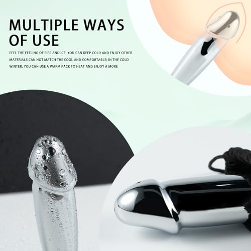 Image of AMAZBEE Metal Shower Enema Douches for Men Anal Vaginal Irrigator Women Portable Vaginal Douche Adult SM Butt Plug Dildo Enema Shower Hose Attachment (Large)