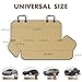 NECKORY Backseat Cover for Dogs, Waterproof and Non-Slip Pet Bench Seat Covers, Car Seat Protector for Back Seat, Universal Size Rear Car Seat Cover Fits Cars, Trucks and SUVs, L-Khaki&Black