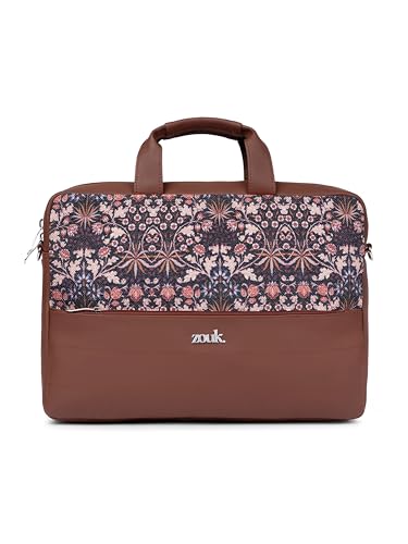Image of ZOUK Arin Laptop Bag | Slim & Stylish Laptop Bag for Women Office Use | Fits 15.6+ Inch Laptop | Padded Compartment Fits up to 17 Inch Laptop | Water-Resistant | Lightweight
