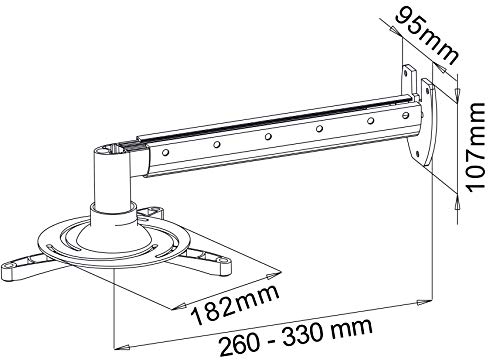 Support mural MyWall H16-5L orientable pour éviter les reflets TV