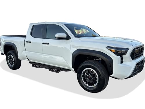 Barras laterales tubulares negras 6 pulg para Toyota Tacoma miniatura 2