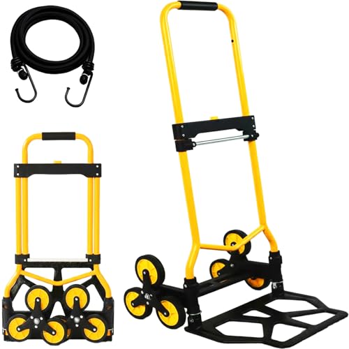 Heavy-Duty 220LB Stair Climbing Hand Truck with 6 Wheels