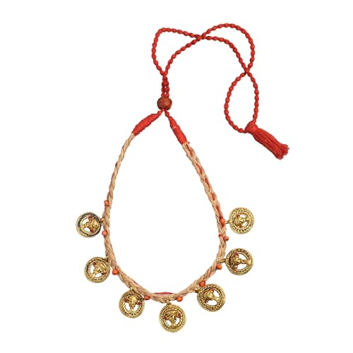 Image of AAKRITI ART CREATIONS Royal Empress Handcrafted Tribal Dhokra Necklace & Choker Collection | Queen-Inspired Artisan Brass Statement Jewelry | Ethnic, Regal & Elegant Necklaces for Women