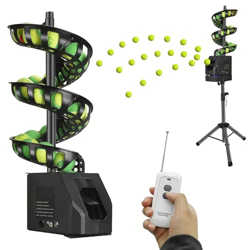 Eastnmythet Portable Automatic Tennis Ball Machine, Adjustable Height & Angle, Tennis Training Machine with Remote Control, Tennis Ball Thrower