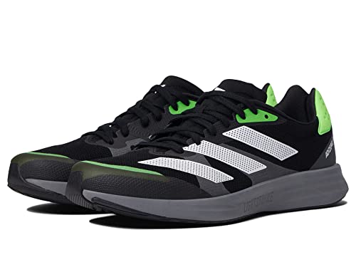 adidas Adizero RC 4, Black/White/Solar Green, 11.5 UK