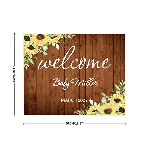 Panneau de bienvenue mariage en bois déco rustique champêtre 40x50 cm
