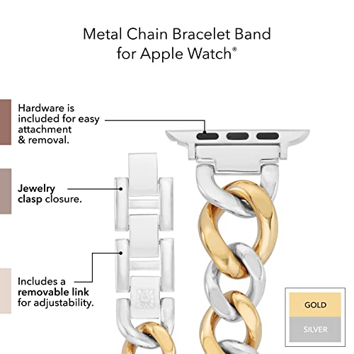 Image of Anne Klein Fashion Chain Bracelet for Apple Watch, Secure, Adjustable, Apple Watch Replacement Band, Fits Most Wrists