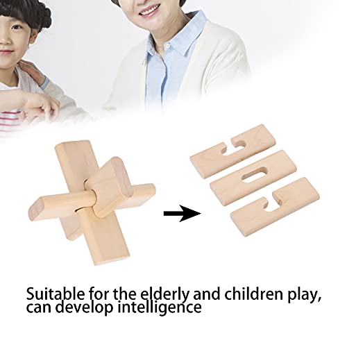 Jigsaw Lock Toy, Mental Relaxing Brain Teaser Lock Previne Demência Treino Cerebral para Jogos de Ôn
