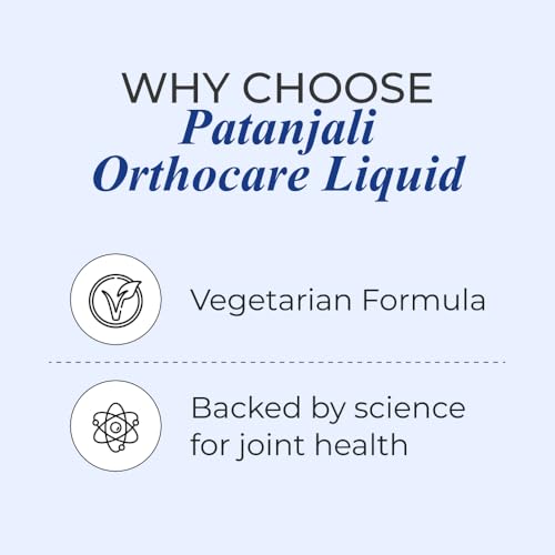 Image of Patanjali Orthocare Liquid | Ayurvedic Joint Support Supplement | With Glucosamine, MSM, Boswellia & Vitamin D | Vegetarian | 500ml