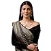 Flosive Ayn Women's Present Banarasi Soft Lichi Silk Saree Krishna Jacquard Rich Pallu Design Work Zari Woven Kanjivaram Silk Style Saree With Soft Lichi Silk Blouse Piece (Black)