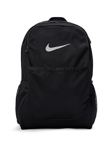 Nike Brasilia Mesh Backpack, Black/Black/White, MISC