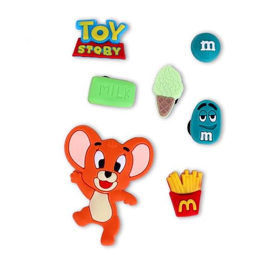 Image of CASSIEY Shoe Jibit Charms Croc Pack Of 2, 5, 6, 7, 9, 10, 12,14 Pcs Different Characters Used to Decorate Clogs Shoes for Rounded Holes Charms For Shoes