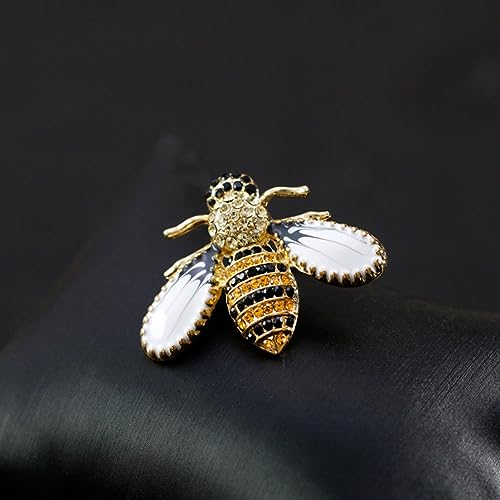 Image of 2 PIECESFashionable And Cute Oil Studded Little Bee Brooch That Can Be Decorated With Collars, Dresses, Sweaters, Scarves, And Shawls