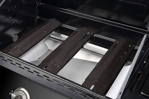 Unicook Heavy Duty Adjustable Porcelain Grill Heat Plate Shield, Heat Tent, Burner Cover, Flame Tamer, Flavorizer Bar for Gas Grill, Extends from 11.75" L up to 21" L, 4 Pack - 5
