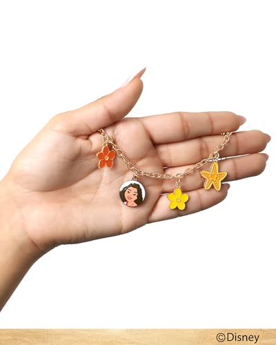 Moana Bracelet for Women with 5 Charms 6.5" Official License, Fashion Moana Charm Bracelet, Disney Jewelry for Women3