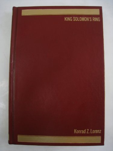 King Solomon's Ring: New Light on Animal Ways B000EOABD8 Book Cover
