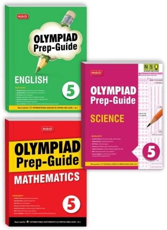 Olympiad Prep-Guide Class 5, IMO-NSO-IEO Chapterwise Previous Year Question Paper For 2022-23 Exam, Set of 3 Books (Mathematics, Science, English)