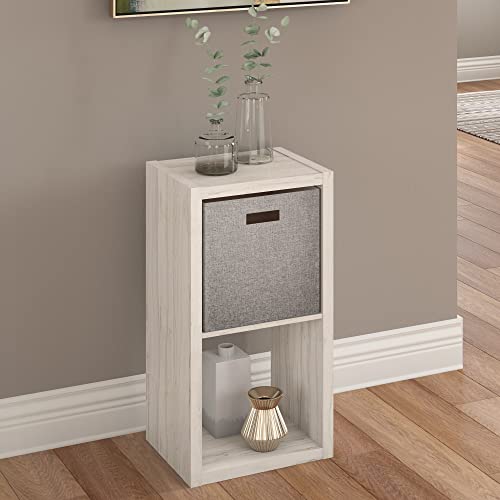 Image of ClosetMaid Decorative Open Back 2-Cube Storage Organizer, Bleached Walnut