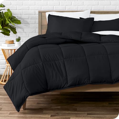 Image of Bare Home Comforter Set - Full Size - Goose Down Alternative - Ultra-Soft - Premium 1800 Series - All Season Warmth (Full, Black)