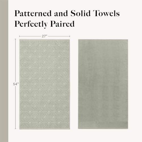 Amrapur Overseas 6-Piece Yarn Dyed Diamond Gate Jacquard Towel Set, Seafoam – Ansicht 2