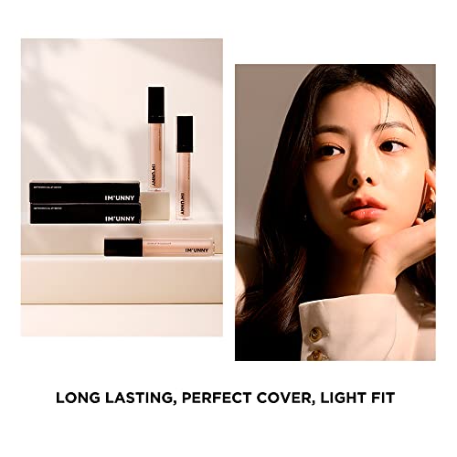 Im Unny Full Cover Up Tip Concealer (02.Sand Beige) For Under Eye Dark Circles, Blemishes, Freckles | Lightweight Waterproof Liquid Concealer With Matte Finish 7.5. G / 0.26 Oz | K-Beauty Makeup #TOP5