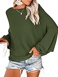 ANRABESS Women's Boat Neck Batwing Sleeve Off Shoulder Loose Oversized Baggy Tops Sweater Pullover...