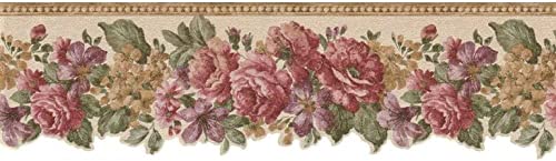 Frise de papier peint fleurs pour salon solution rénovation murale - 3