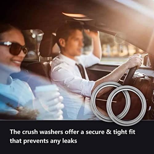 Neynavy 12 Pcs M16 Engine Oil Drain Plug Sealing Washers Crush Gaskets 16Mm Replacement For Subaru Ascent Brz Crosstrek Forester Impreza Legacy Outback Wrx, Replacement For Part # 803916010 #TOP6