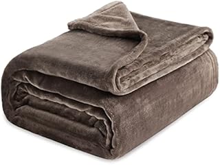 Bedsure Fleece Blanket Queen Size - Versatile Blanket for Bed Fluffy Soft Large Throw, Iron, 220x240cm