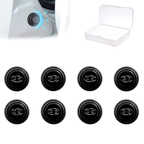 Image of 8Pcs Car Door Shock Absorber Protector Rubber Pads Guard Protection Stickers Compatible for Exter, Creta, Venue, Verna, i10, i20, Aura, Alcazar, Tucson, Santro, Kona, Ioniq, Getz, Accent, Eon
