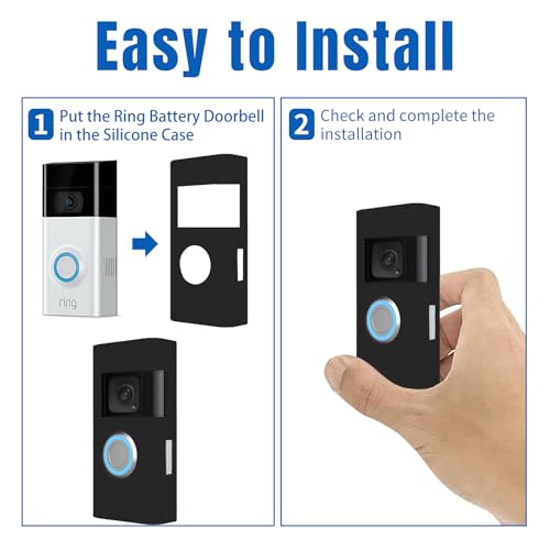 Silikonschutzhülle Kompatibel mit Ring Battery Doorbell Plus/Ring Video Doorbell 2nd Gen-Schutzhülle aus Silikon Schützen Ring Doorbell vor direkter Beeinträchtigung durch Sonnenschein,Wetter & UV