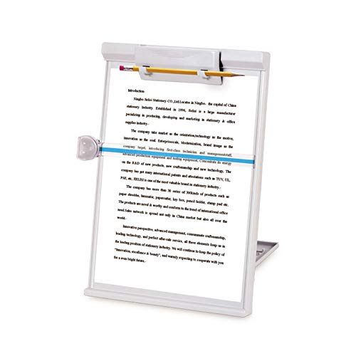 Porte-documents de bureau noir TopHomer avec support copieur réglable A4