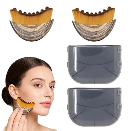 ZENQARI 2 Unidades, Cepillo Facial Linfático, Cepillo de Masaje para Contorno Facial con Cerdas de Nylon Premium, Para Cuidado de la Piel Femenino