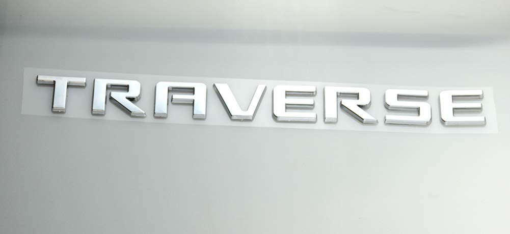 Aimoll 1 Pc Traverse Badge 3D Emblem Nameplate Letters Logo Replacement for Traverse (Chrome)