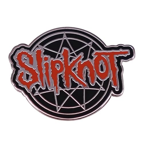 Distrigeek Pin's Slipk No Logo - métal émaillé - broche badge - femme homme - trash heavy metal