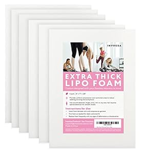 [6 Pack] Extra Thick Lipo Foam – Post Surgery Ab Board for Use with Post Liposuction Surgery Compression Garments Such As Fajas Colombianas, Phax and Lowla Coresets – Medical Grade Foam White