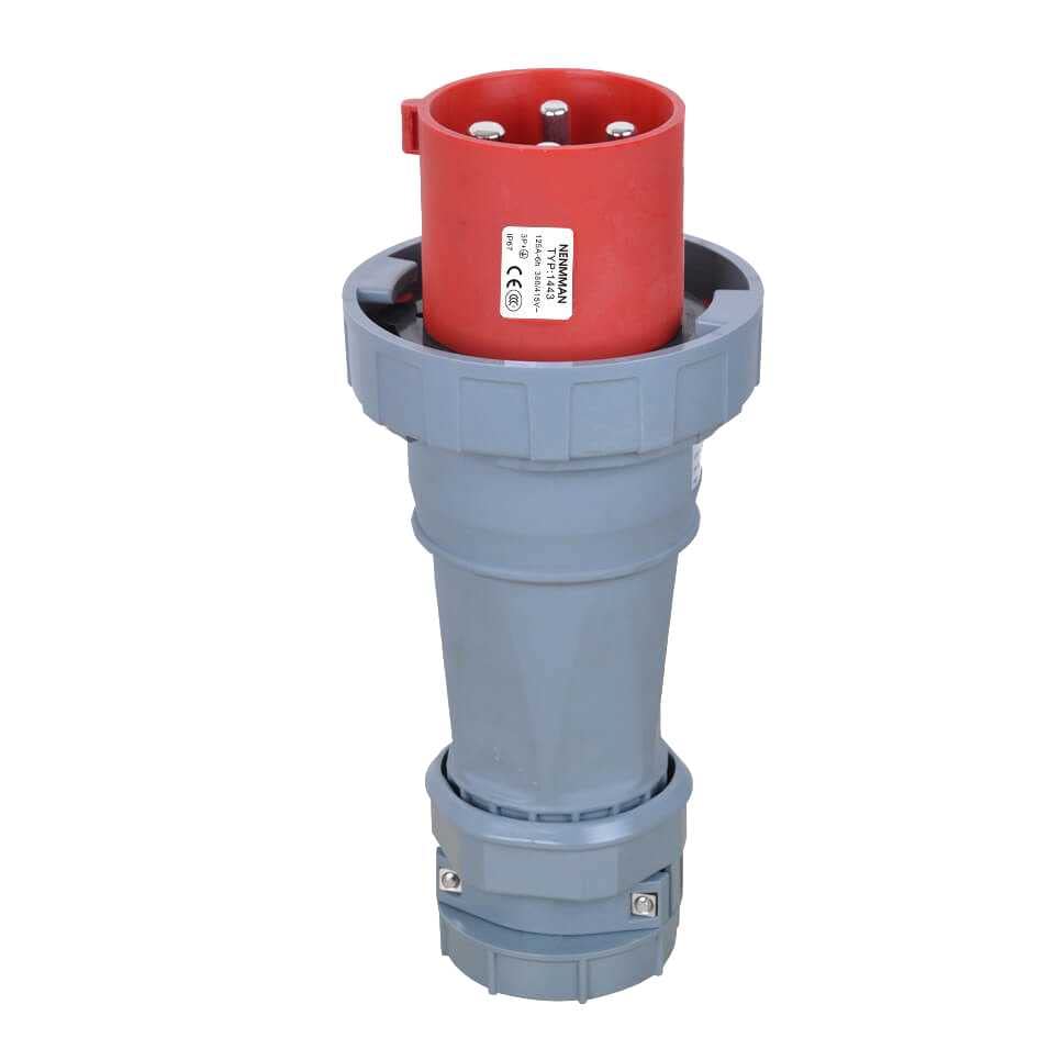 IEC60309 Waterproof Industrial CEE Connector Plug 4Pin 125A 400V 3P+E IP67