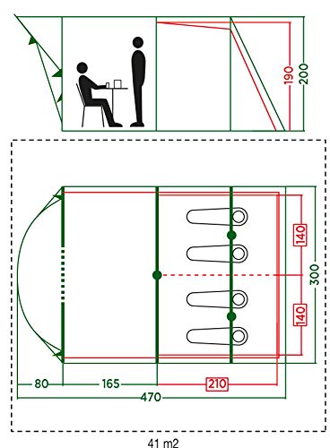 Coleman Zelt Vail 4/6, Camping-Zelt 4/6 Personen, großes Familienzelt mit 2/3 extra großen Schlafkabinen und Vorraum… - Image 6