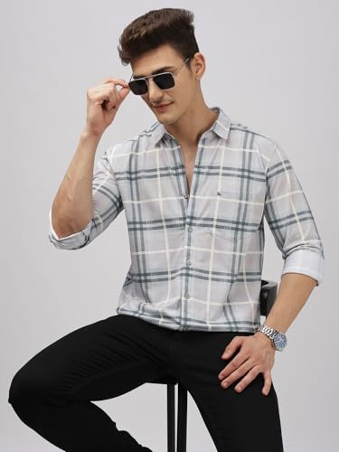 Image of BULLMER Trendy Regular Fit Striped Causal Full Sleeve Shirt for Men.