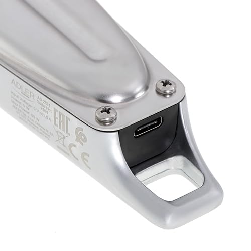 Adler Tagliacapelli – Precisione Professionale, Display Lcd Per Batteria, 6 Accessori - 8