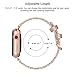 SWEES Leather Band Compatible for iWatch 38mm 40mm, Genuine Leather Replacement Strap Rose Gold Buckle Compatible iWatch Series 6 5 4 3 2 1 Sports & Edition Women And Men, Glitter Rose Gold