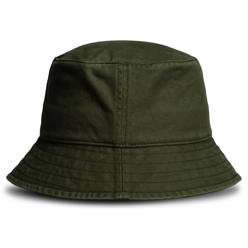 Image of Timberland Mens Bucket Hat, Cotton Twill, Soft Brushed Finish, Packable Sun Hat