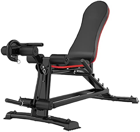 Wesfital Adjustable Weight Bench - Workout Bench Strength Training Bench with Leg Extension Utility Bench Incline Exercise Bench For Home Gym (Charming Red)