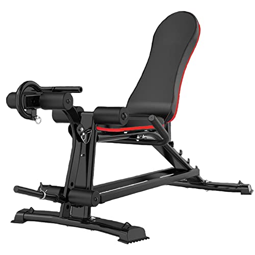 Wesfital Adjustable Weight Bench - Workout Bench Strength Training Bench With Leg Extension Utility Bench Incline Exercise Bench For Home Gym (Charming Red) #TOP2