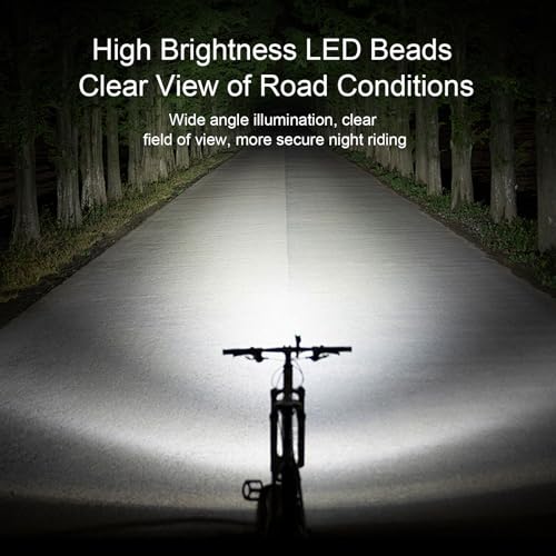 Luz delantera para bicicleta IPX5 impermeable con batería recargable aluminio 3