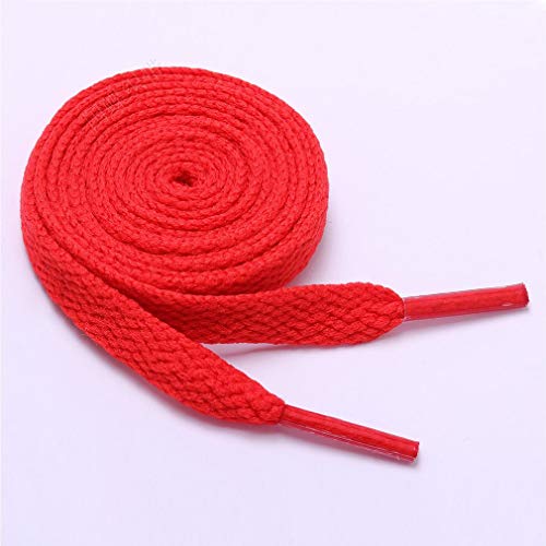 N/V 1pcs Cordones Planos de poliéster Cordones de Colores Zapatos Deportivos Zapatillas de Deporte Cordones de Zapatos Cuerda Unisex Adultos Niños Elásticos Correr Atlético (19.7X0.2X0Inch)