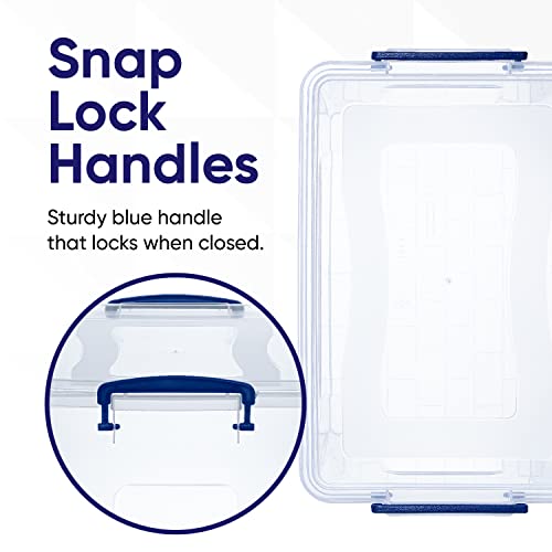 Image of Superio Storage Bins with Lids, Clear Plastic Containers for Organizing, Stackable Totes, BPA Free, Odor Free, Organizer Boxes for Home, and Dorm (2 Pack, 14.25 Qt)