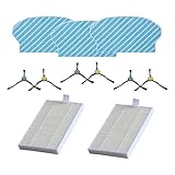 Filtro de paño de fregona con cepillo lateral principal de rodillo. Compatible con Robot aspirador Midea M6/M61/M62/M63/M64/M6, accesorios, repuestos, kits de piezas de robot barredora. ( Color : A )
